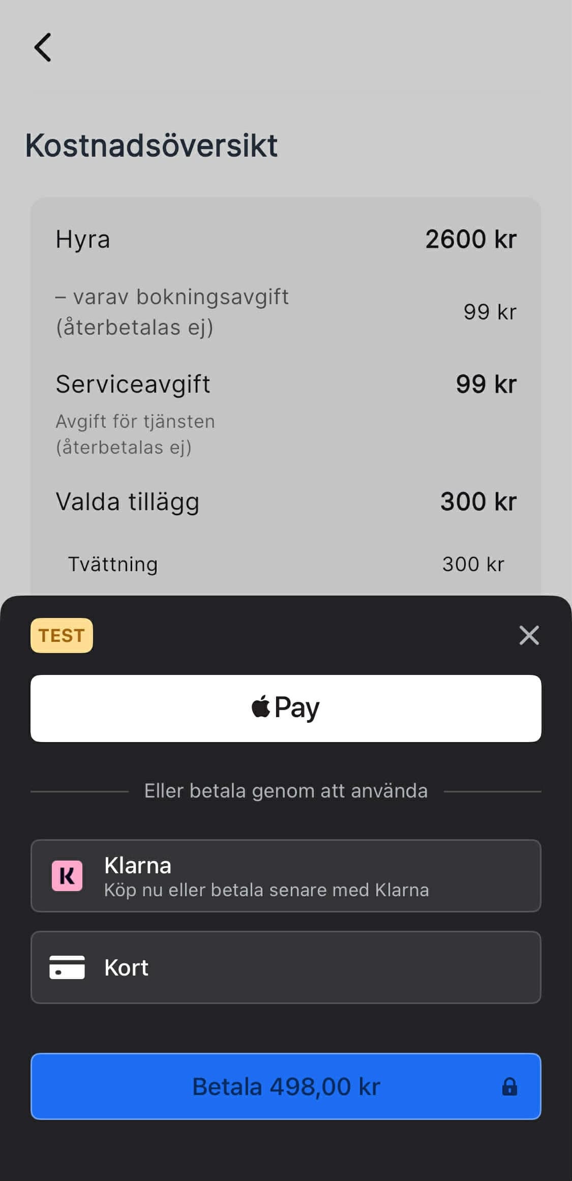 Bokningsflödet: så bokar kunder vinterförvaring via mobilen